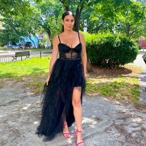 Elegant Black Tulle Dress